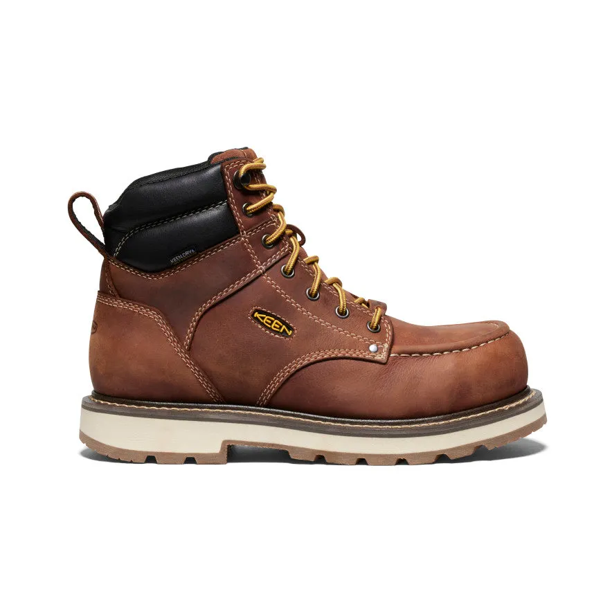 Anti blister Comfort Edge Men's Cincinnati 6" Waterproof 90?? Heel Boot (Carbon Toe)  |  Tuscan Red/Sandshell
