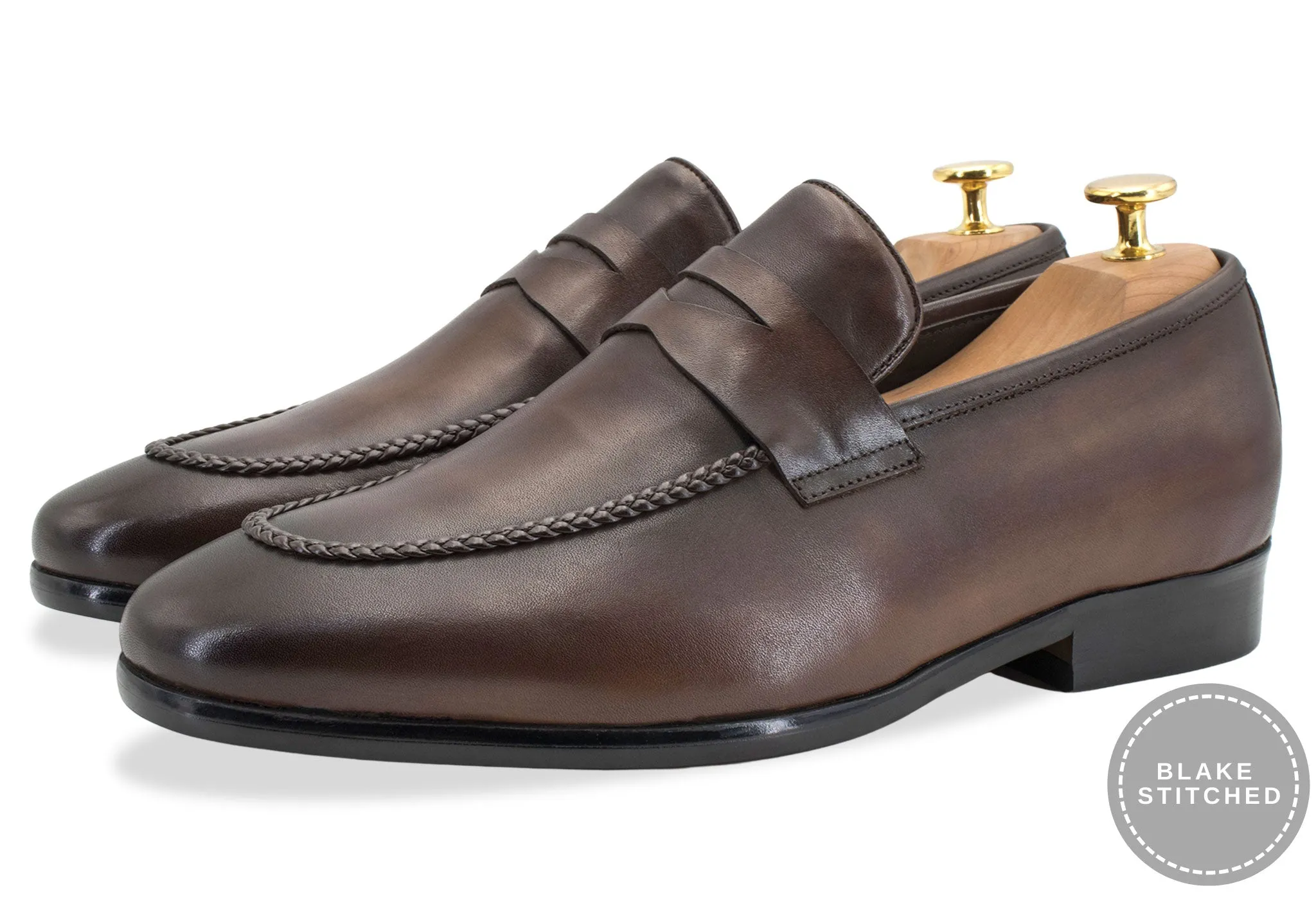 Trend Glow Arrecifes Blake Stitch Walnut Loafer