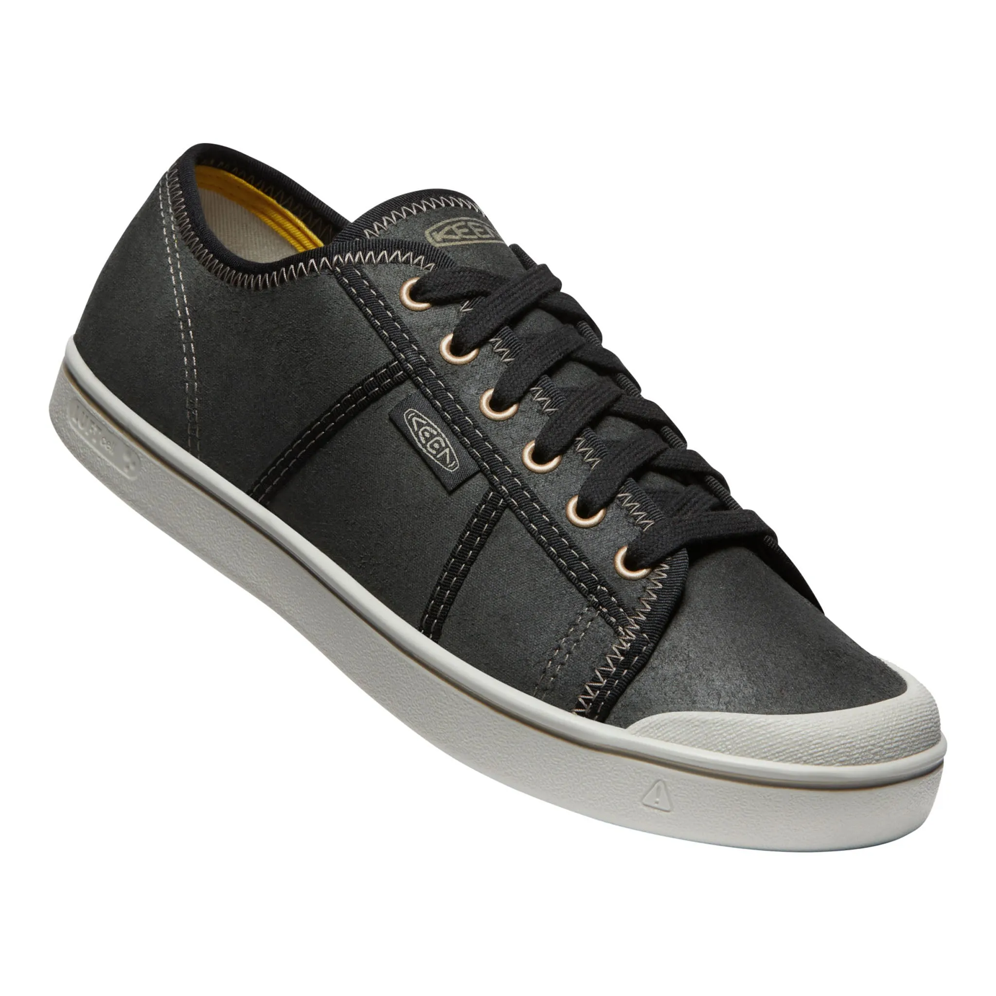 Men's Eldon Harvest Leather Sneaker Black/Silver Birch Stretchable Material
