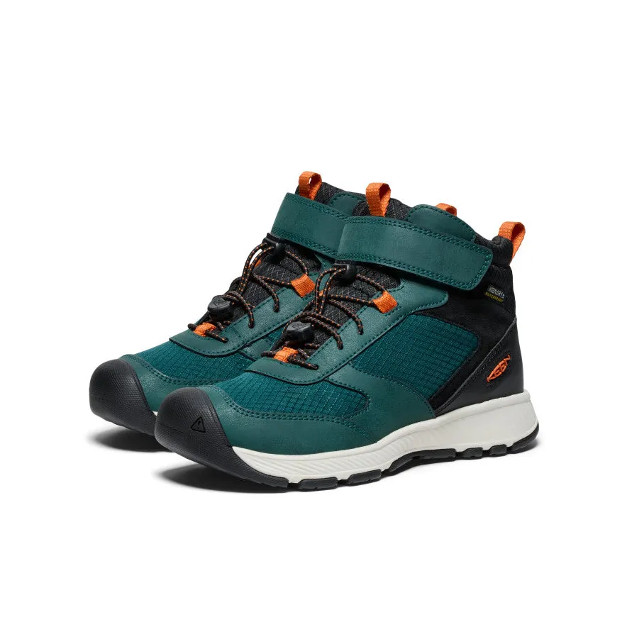 Pull On Style Big Kids' Skua Waterproof Boot  |  Ponderosa Pine/Gold Flame