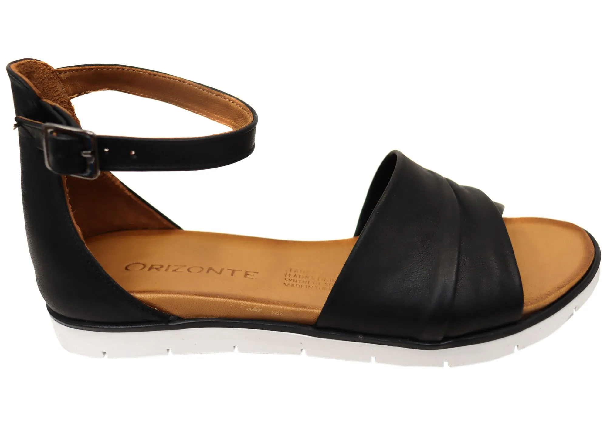 Orizonte Kasper Womens Comfortable European Leather Sandals Comfort Walking Embroidered
