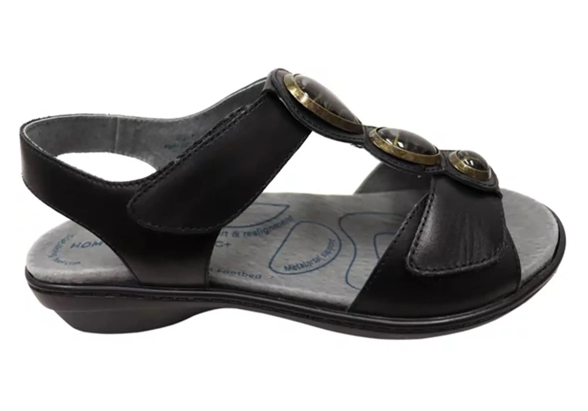 Homyped Womens Analise T Bar Comfortable Leather Sandals Chic Sandals for Every Day Laidback Look