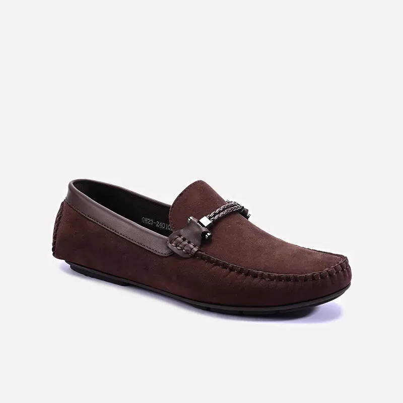Brown Velvet Loafers Men 0130789 Outfit Choice Street Appeal