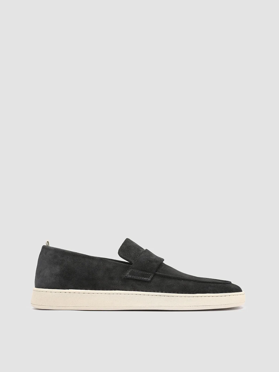 HERBIE 001 - Black Suede Penny Loafers Stylish Minimal