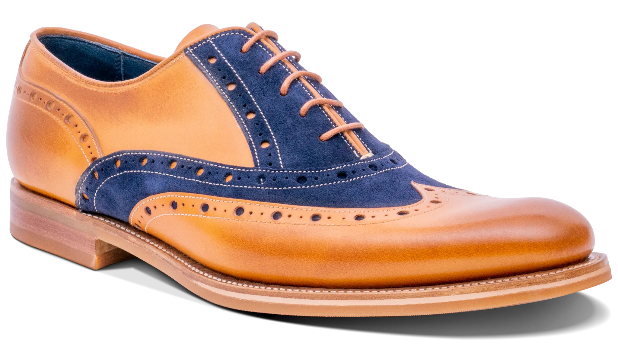 Prime Pace Abingdon - Cedar Calf/Navy Suede