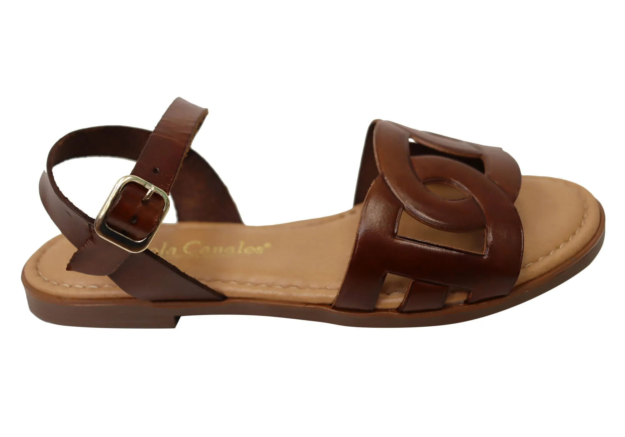 Lola Canales Corin Womens Comfortable Leather Sandals Made In Spain Sweat Free