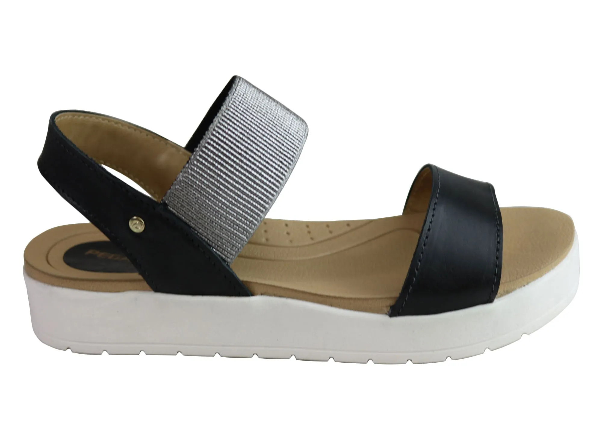 Sandal Organization Active Day Pegada Rosie Womens Comfort Cushioned Leather Sandals Made In Brazil