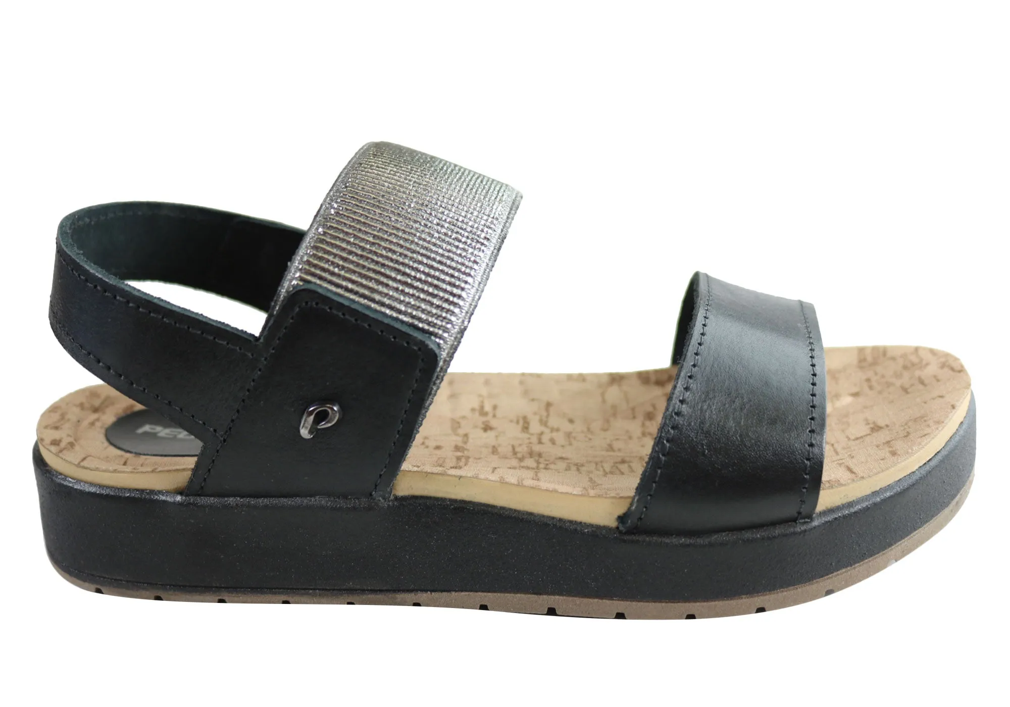 City Vibe Sporty Design Pegada Rosie Womens Comfort Cushioned Leather Sandals Made In Brazil