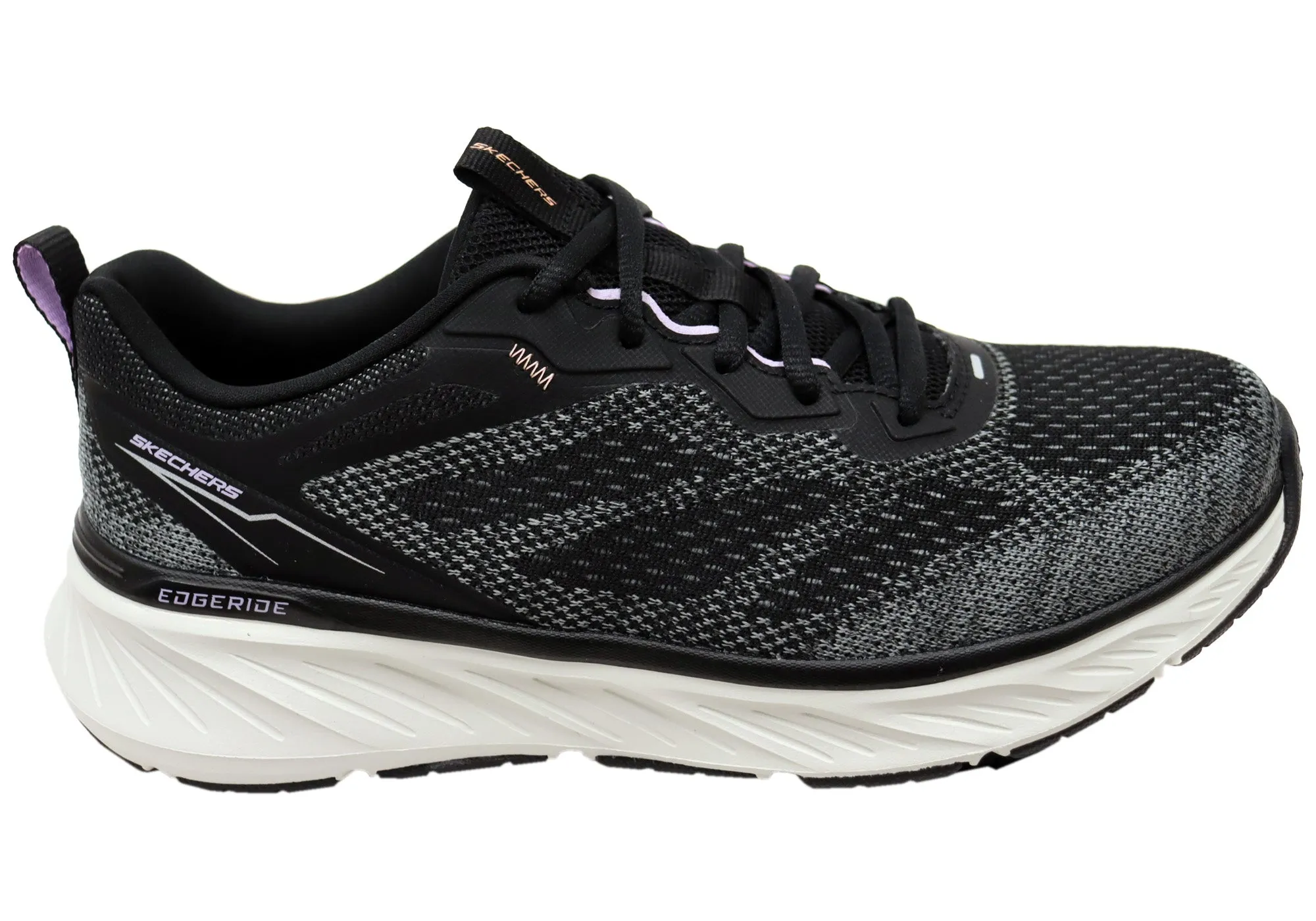 Skechers Womens Relaxed Fit Edgeride Power Flow Comfortable Shoes Retro Core