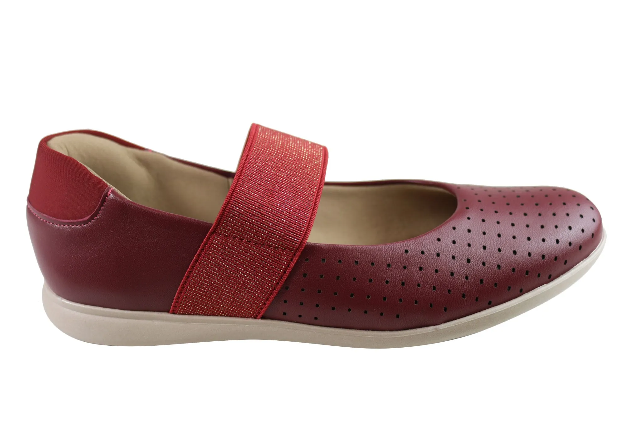 Work Ready Memory Foam Casual Wear Usaflex Cecilia Womens Comfortable Leather Shoes Made In Brazil