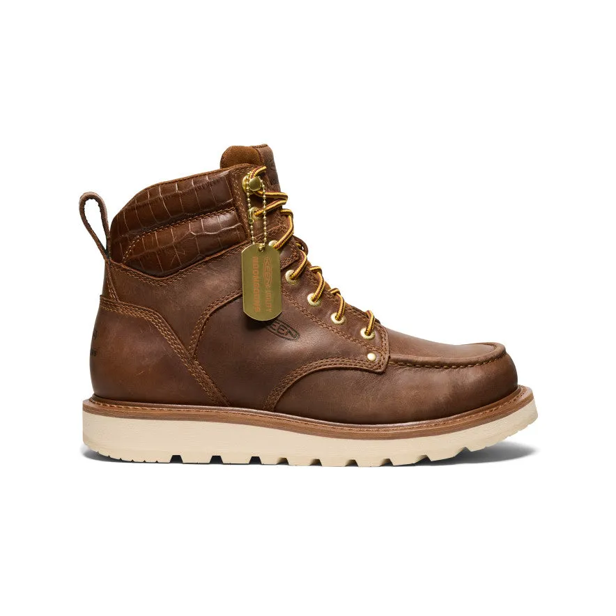 city commute Soft Leather Men's Cincinnati 6" Boot (Soft Toe) x Noon Goons   |  Leather Brown/Off White