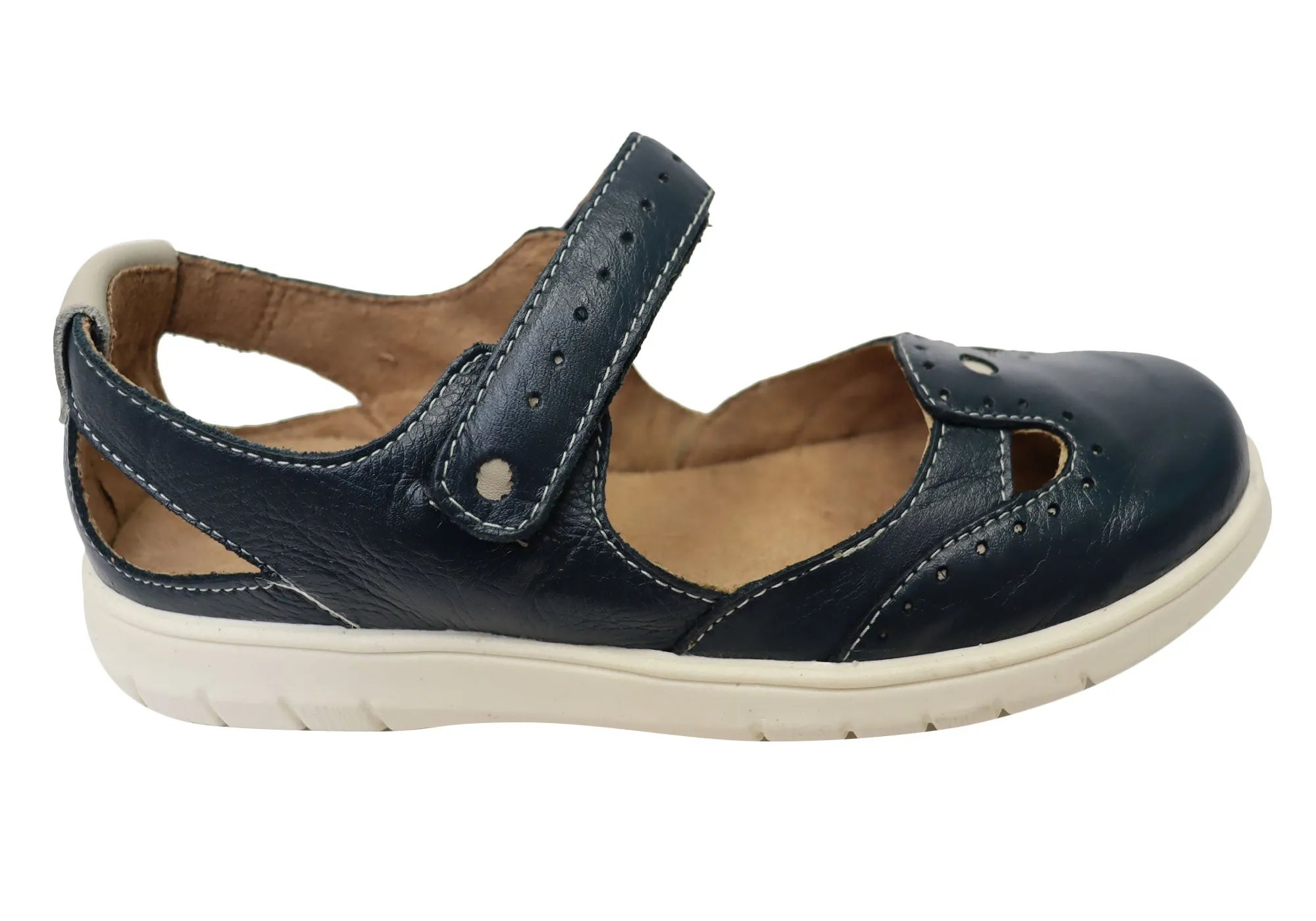 Balatore Mimosa Womens Comfortable Brazilian Mary Jane Leather Shoes Padded Tongue Fast Run