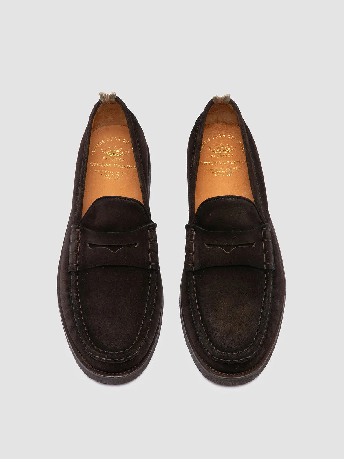 BALFRON FLEXI 001 - Brown Suede Penny Loafers Loafers style Style Blend