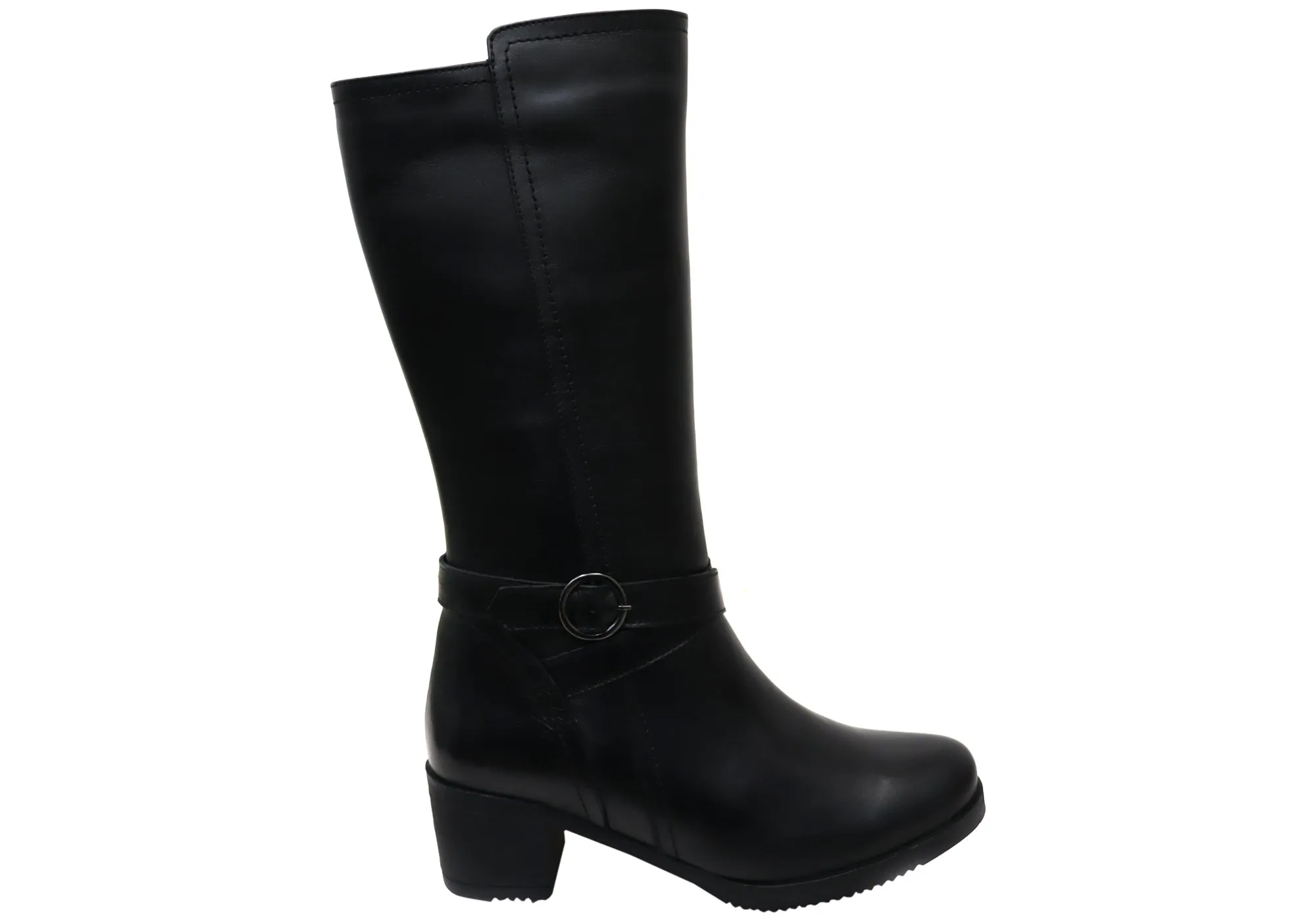 Orizonte Chatsworth Womens European Comfortable Leather Mid Calf Boots Classic