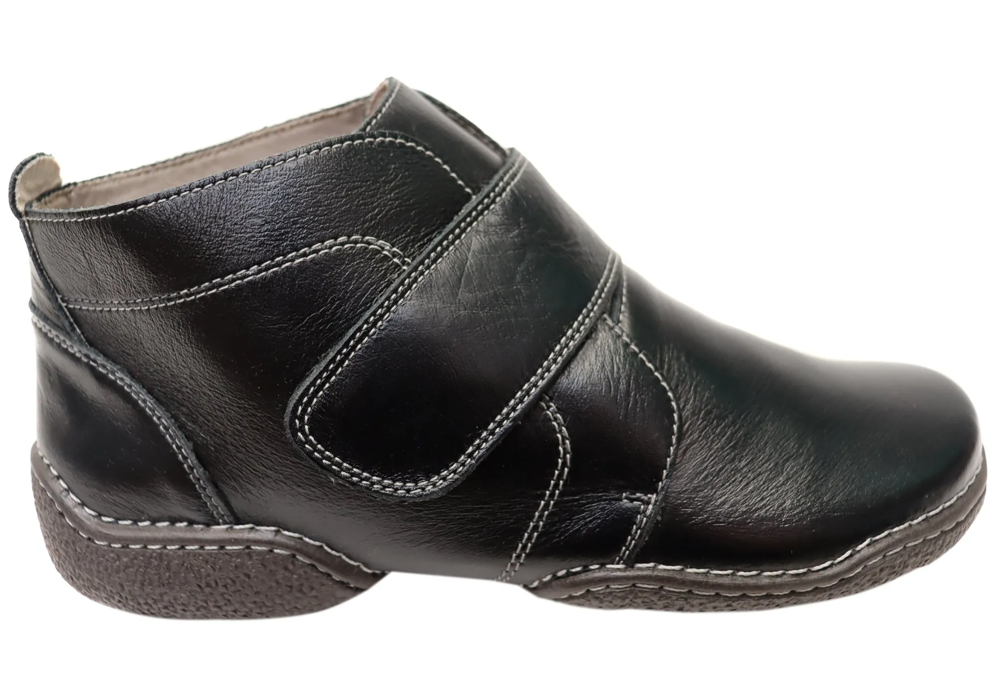 Smooth Soles J Gean Zoey Womens Comfortable Leather Ankle Boots Made In Brazil