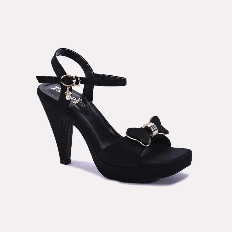 warm weather Black Pointed Heel Casual Sandals 0421441