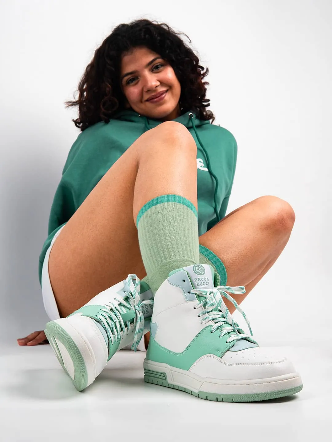 Bacca Bucci ETHEREA Women??s Pop High-Top Sneakers City Bright Palm Base