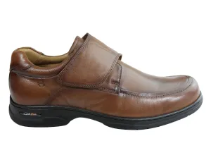 Daily Sharp Sharp Trim Ferricelli Wesley Mens Comfortable Adjustable Strap Leather Shoes