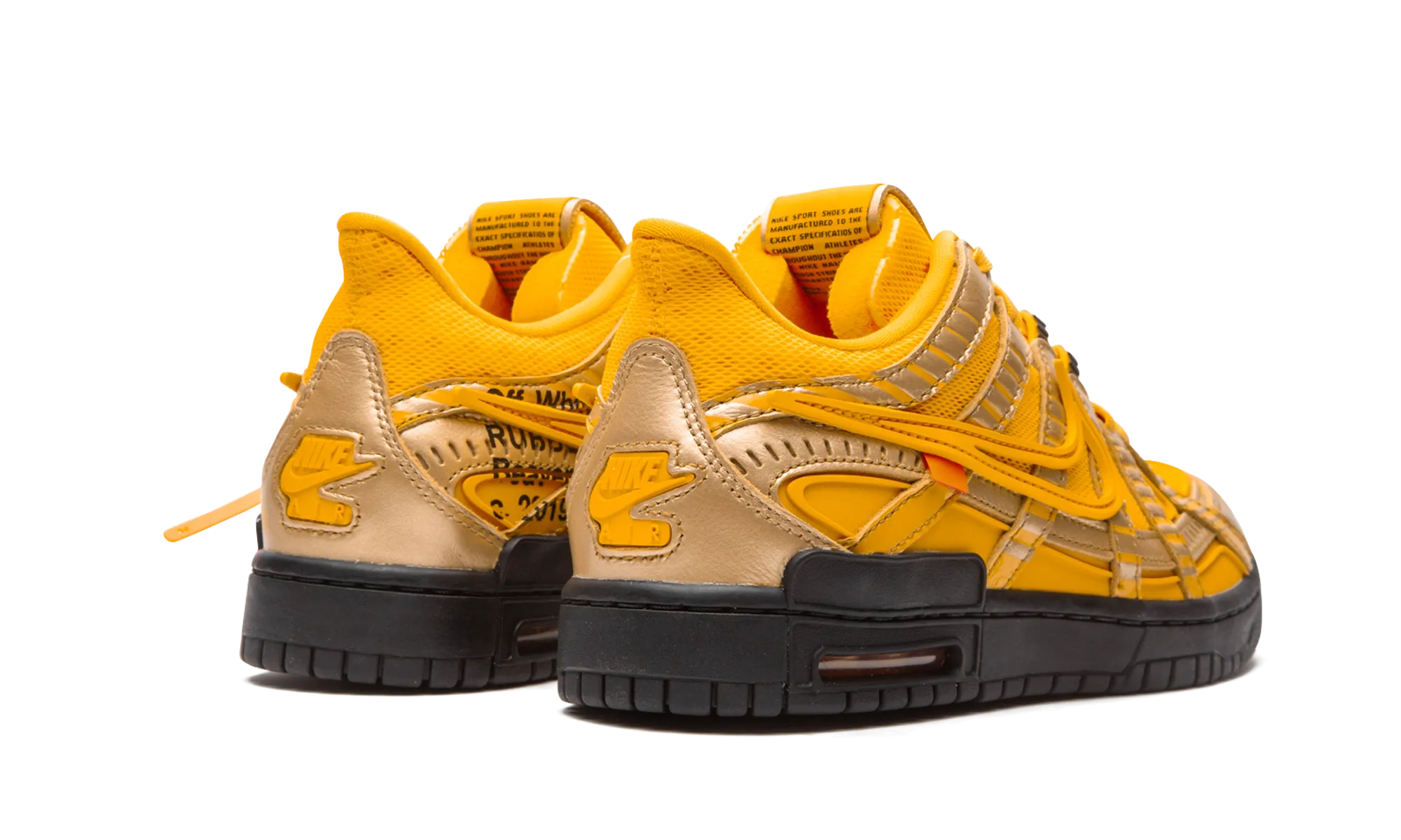 Air Rubber Dunk "Off-White- University Gold" Foot Ease Eco Wear