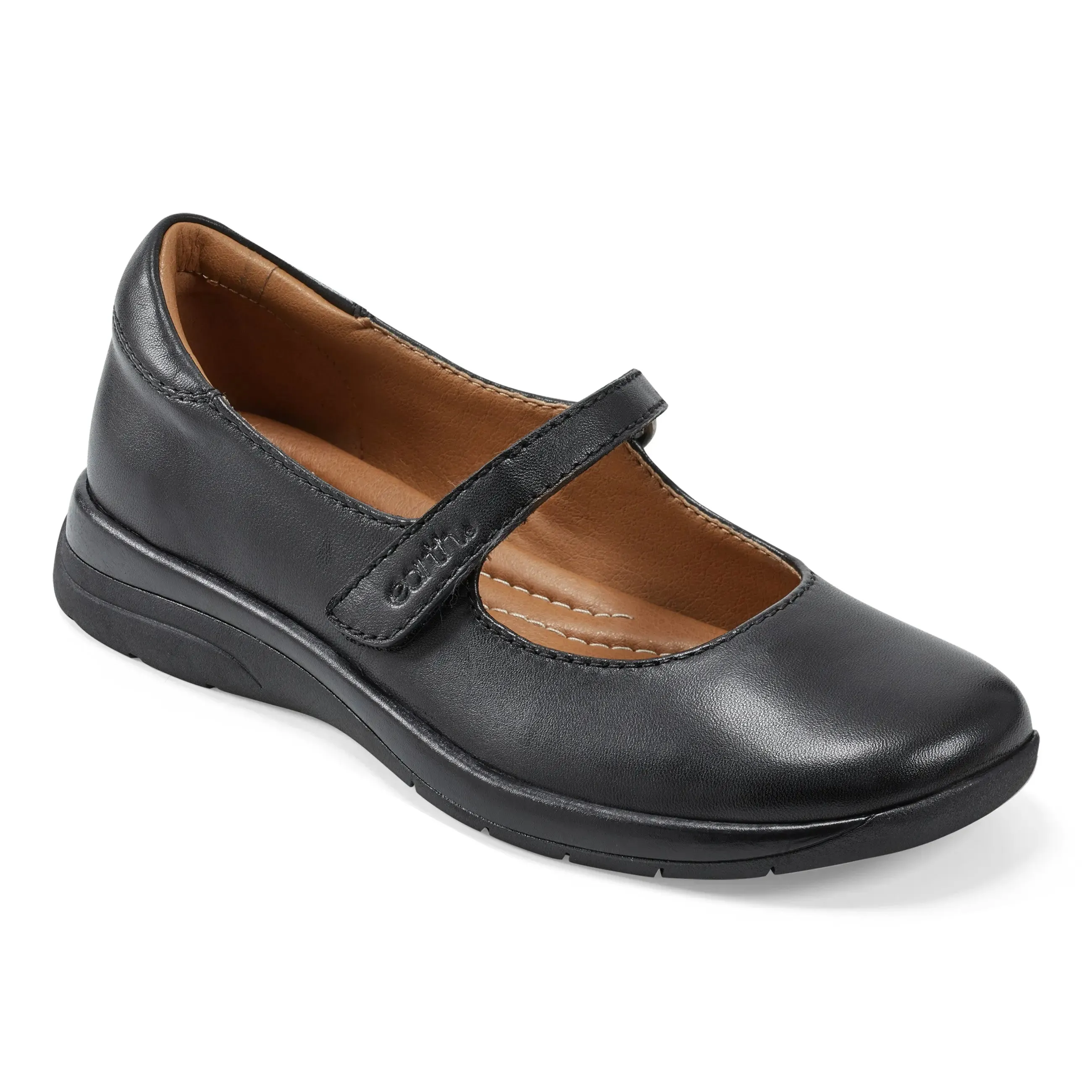 Harbor Run Faux Leather Tose Lug Sole Square Toe Casual Ballet Flats