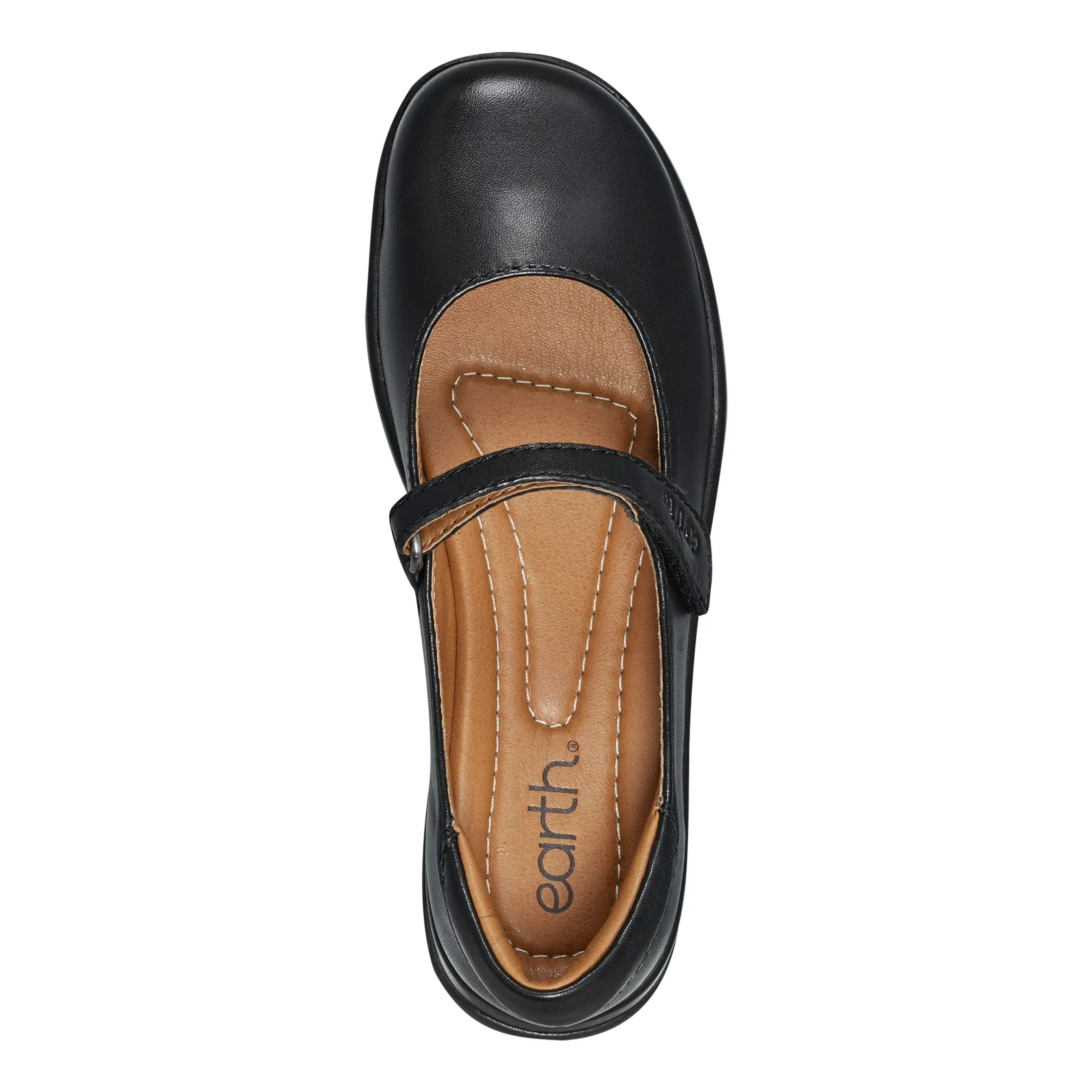 Comfortable Straps Tose Lug Sole Square Toe Casual Ballet Flats