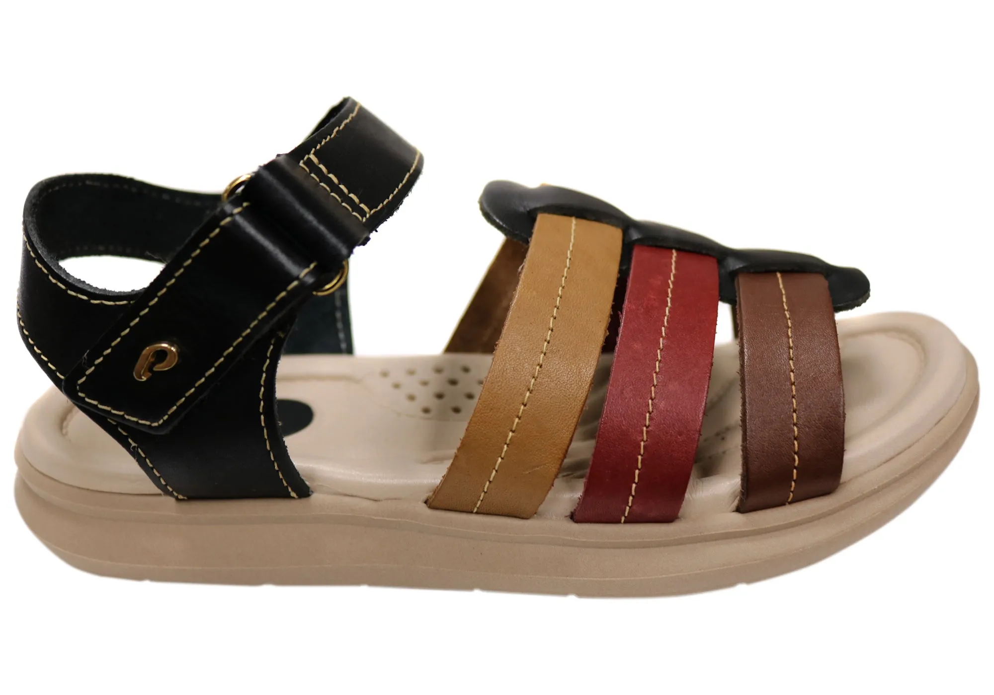 High-Comfort Fit Ergonomic Build Pegada Pina Womens Comfortable Leather Sandals Made In Brazil