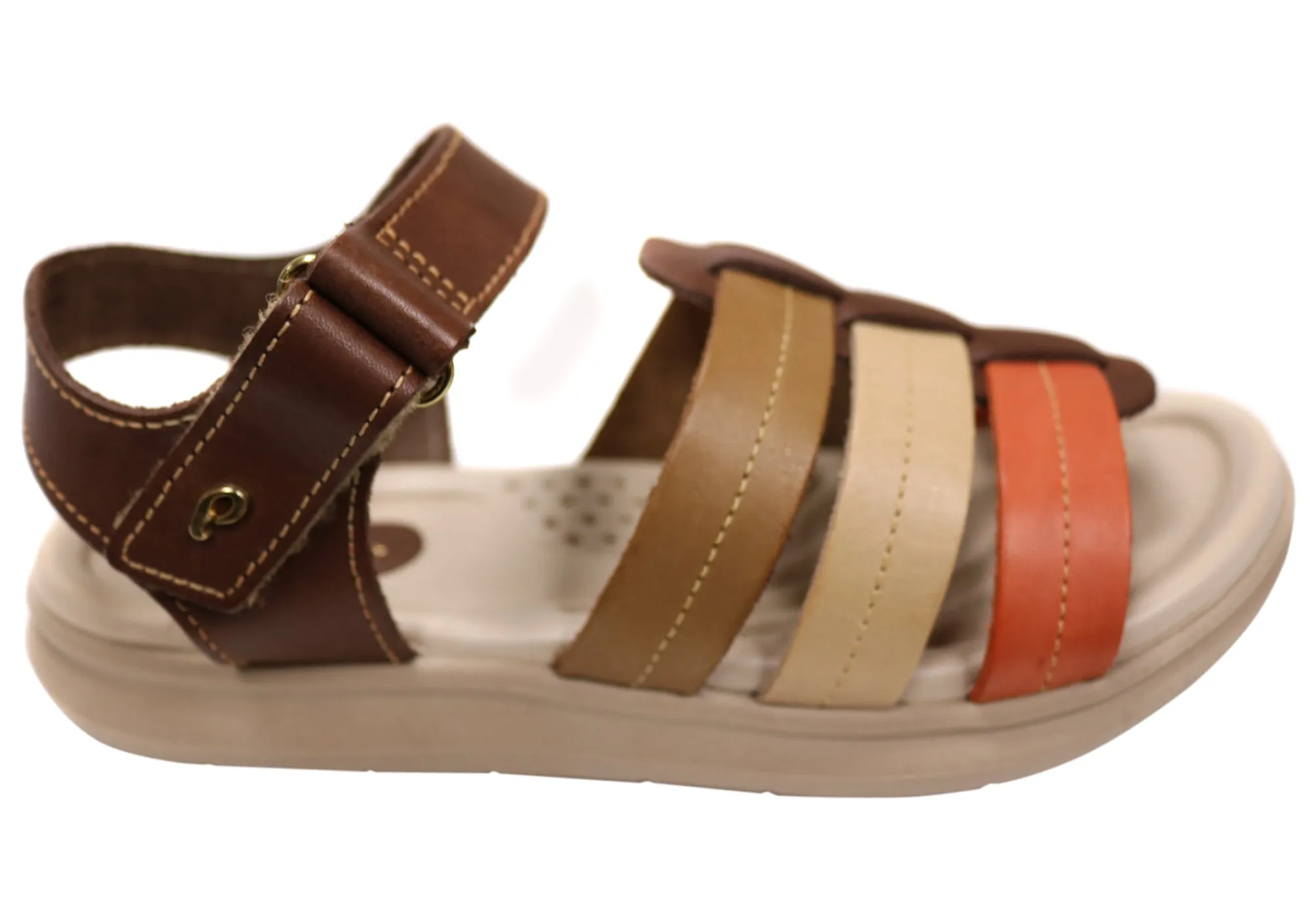 Casual Beach Sandals Pegada Pina Womens Comfortable Leather Sandals Made In Brazil