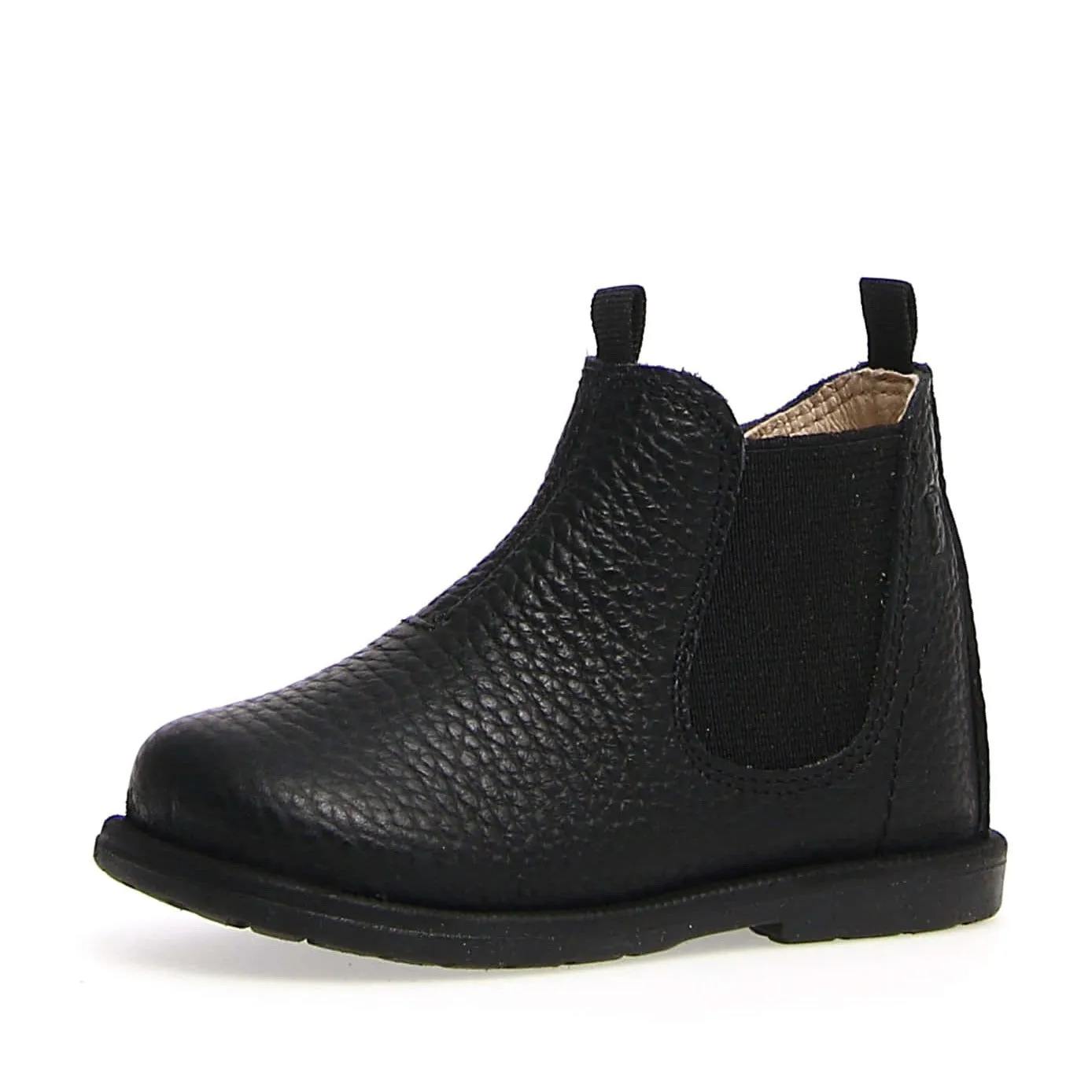 Falcotto Boy's & Girl's Winter Wood Calf Pebbled Shoes, Black Retro feel