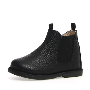 Falcotto Boy's & Girl's Winter Wood Calf Pebbled Shoes, Black Retro feel