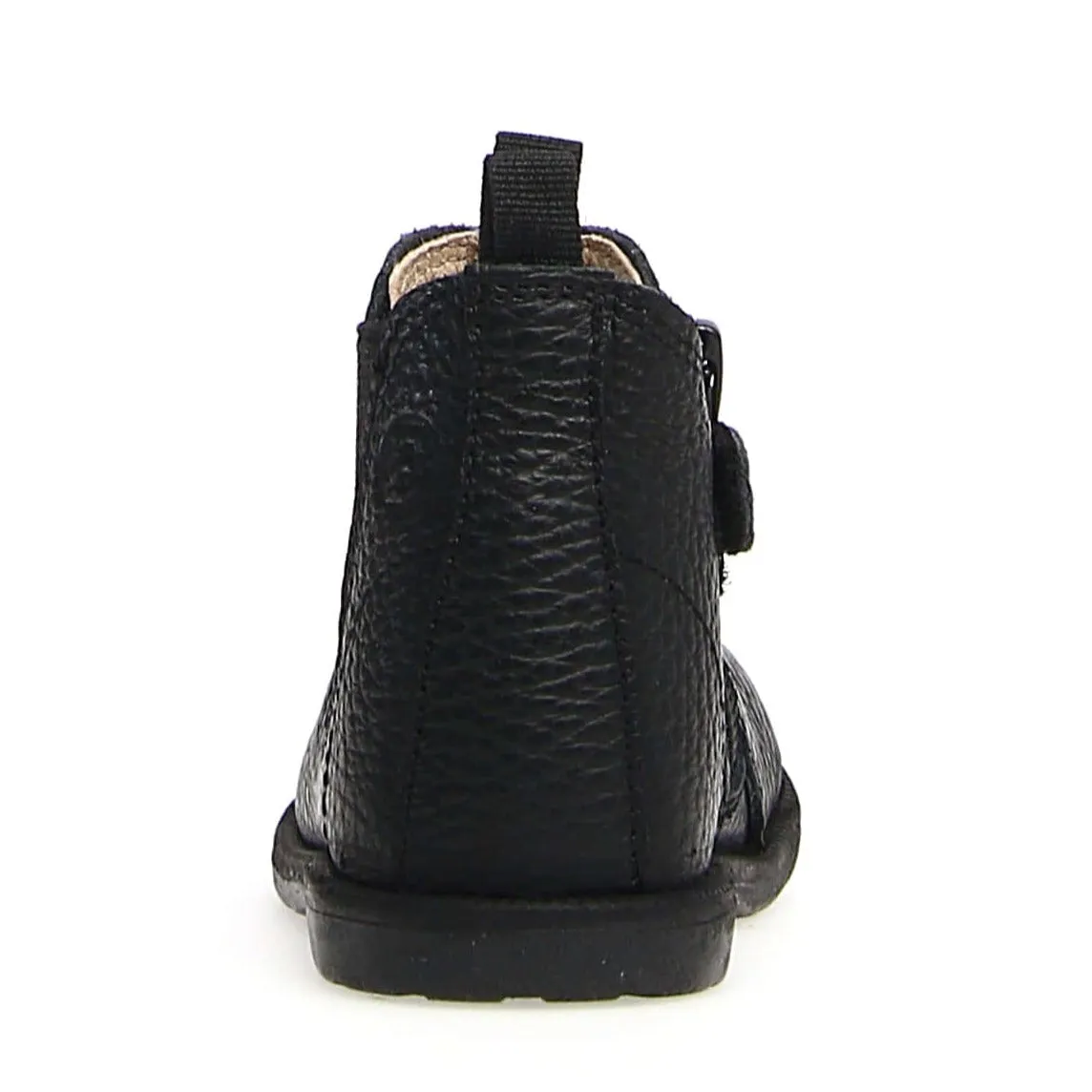Low Profile Falcotto Boy's & Girl's Winter Wood Calf Pebbled Shoes, Black