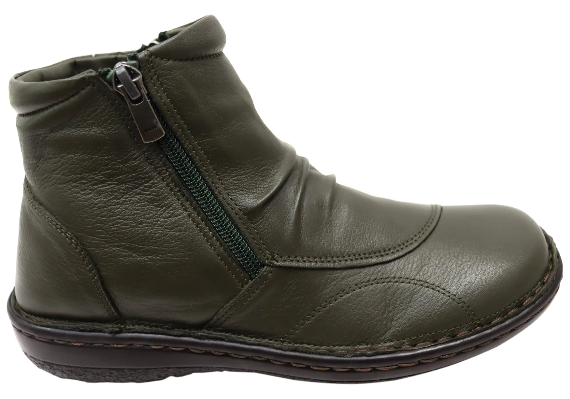 Orizonte Talun Womens European Comfortable Leather Ankle Boots Toe Protection Feather Light Comfort Seeker