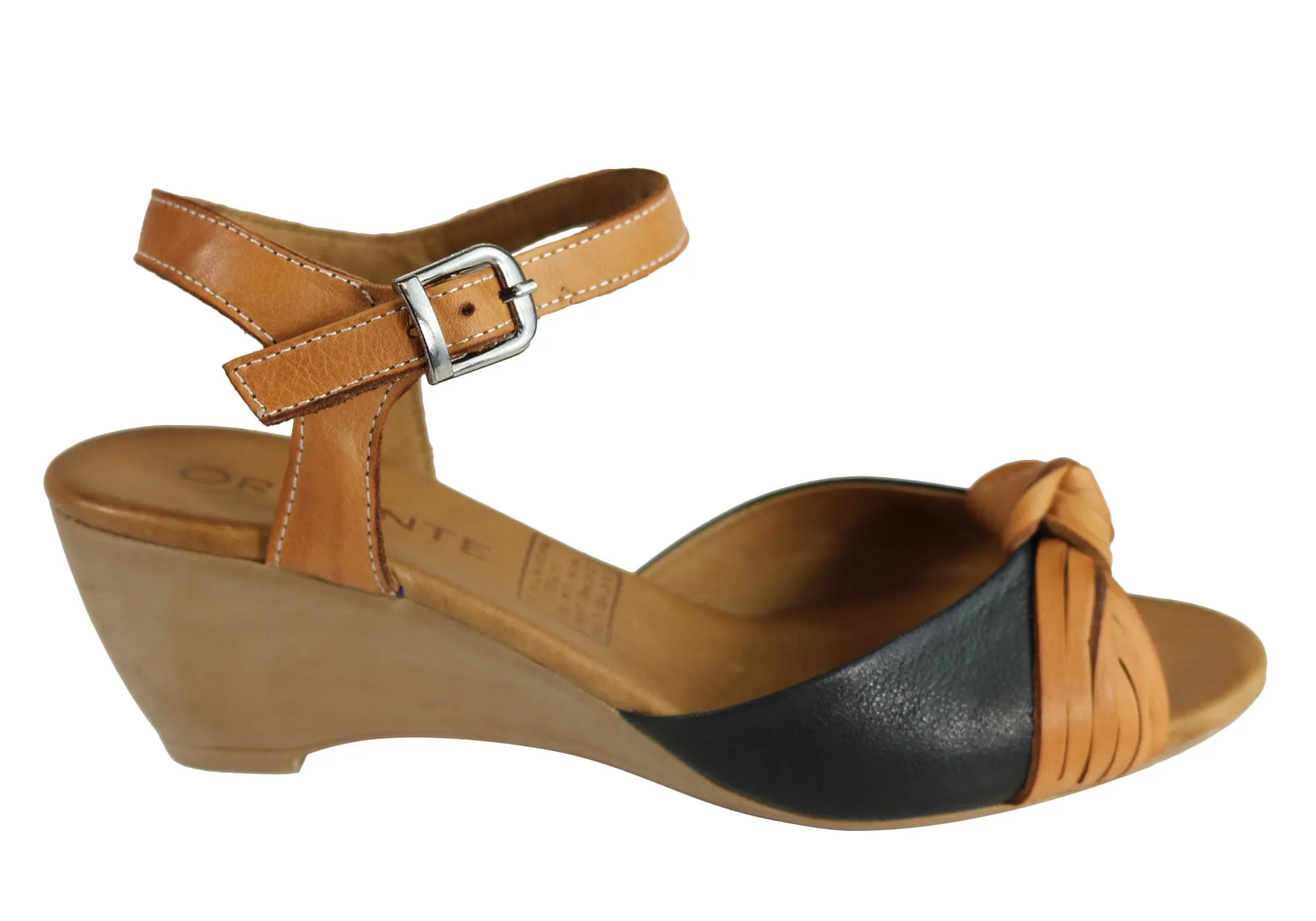 Chic Sandals for Vacation Anti Slip Orizonte Toronto Womens European Leather Comfortable Wedge Sandals
