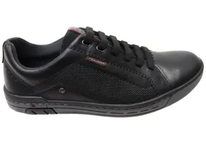 Quick lace Pegada Brawn Mens Comfortable Leather Casual Shoes Made In Brazil