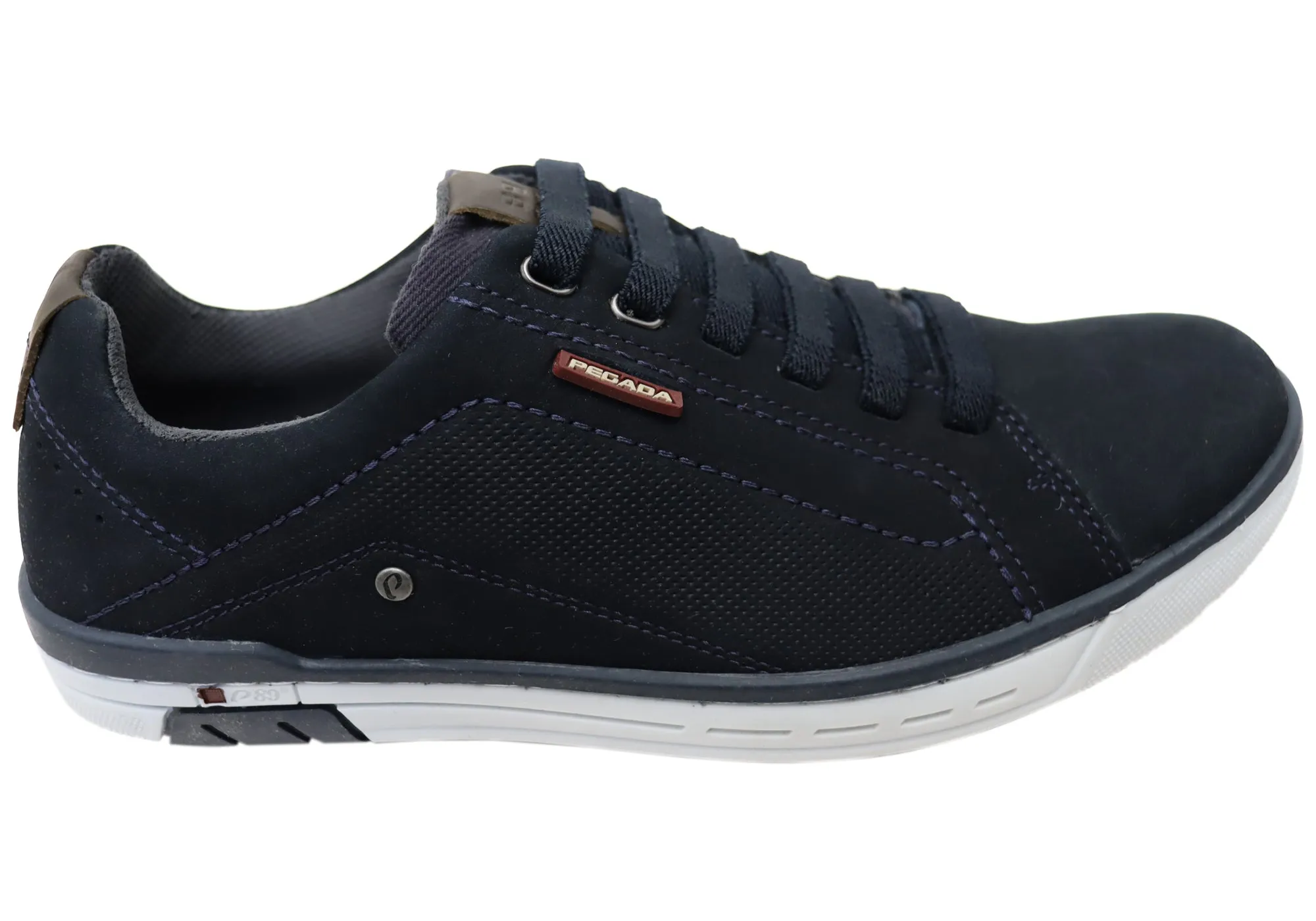 Pegada Brawn Mens Comfortable Leather Casual Shoes Made In Brazil Dynamic Style Flower Path