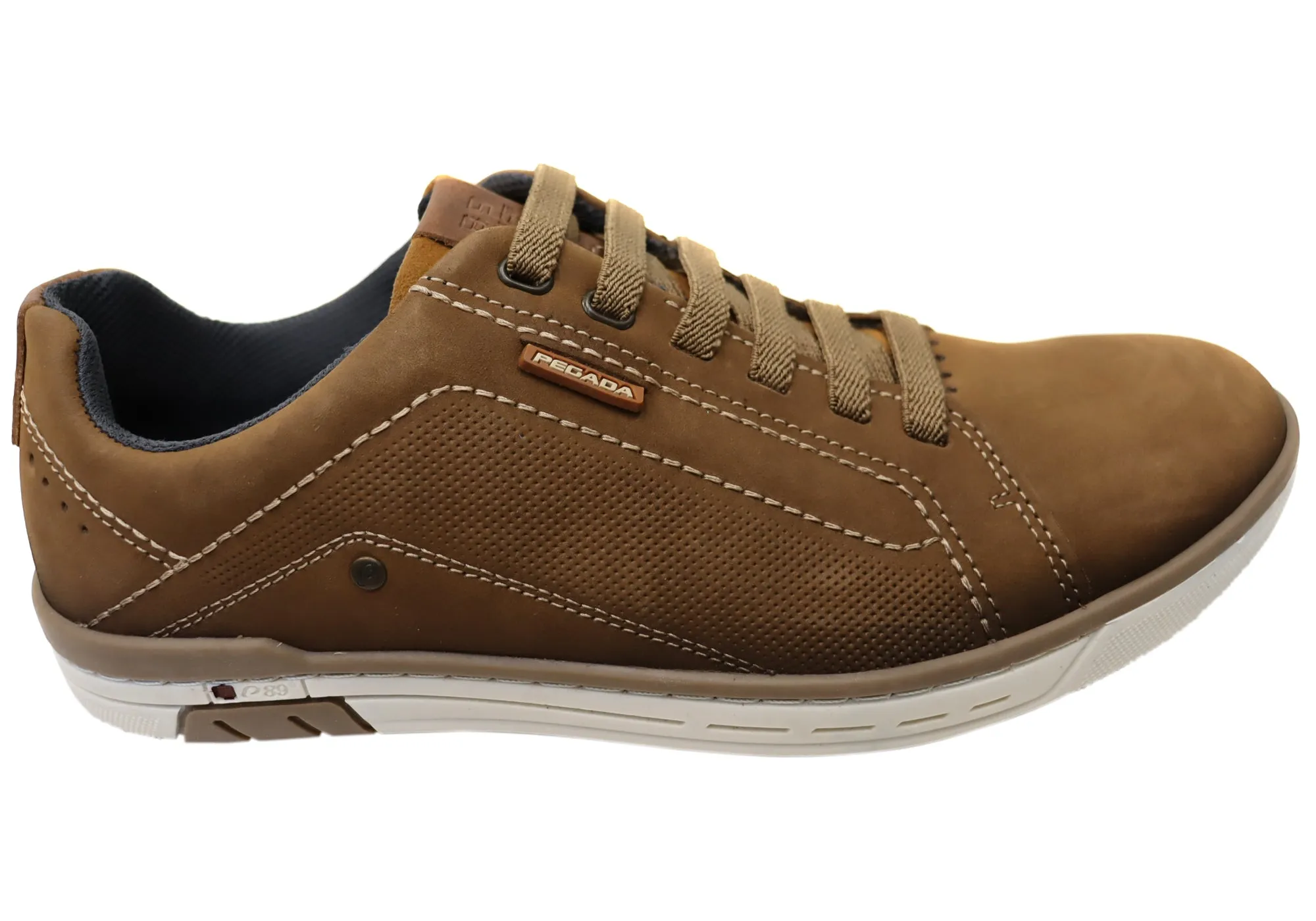 Pegada Brawn Mens Comfortable Leather Casual Shoes Made In Brazil Ergonomic Support