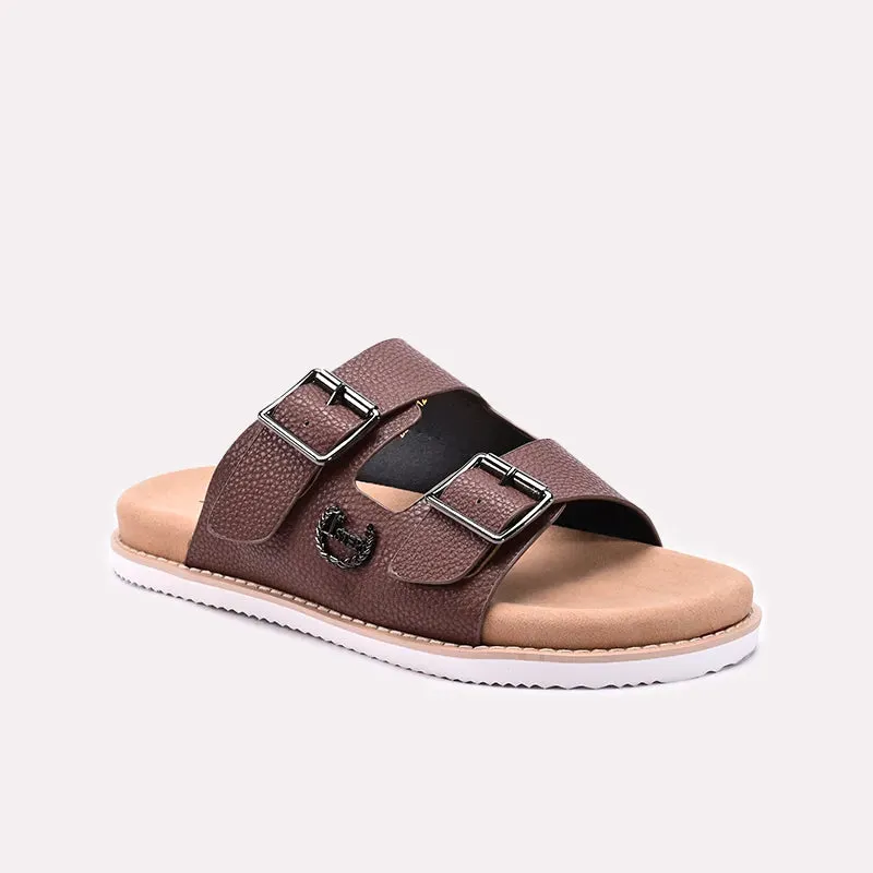 Brown Mens Casual Slippers 0151151 Comfort Lining