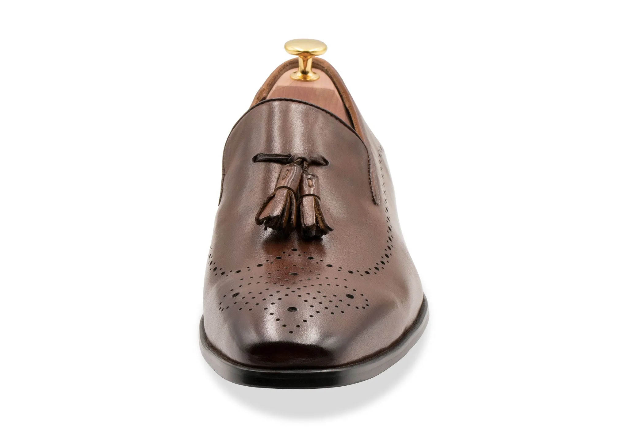 Pergamino Pecan Tassel Loafer Summer Base Comfort Grip