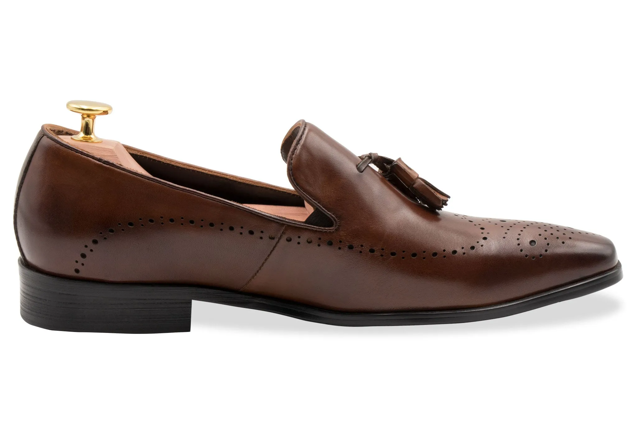 Korean Trend Family Fit Pergamino Pecan Tassel Loafer