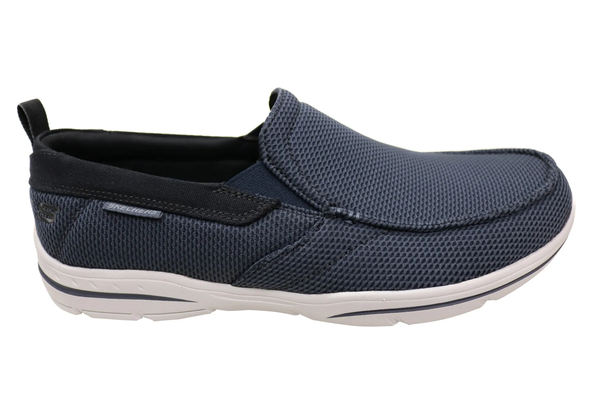 Skechers Mens Harper Walton Relaxed Fit Memory Foam Wide Fit Shoes Kick Step Wardrobe Staple
