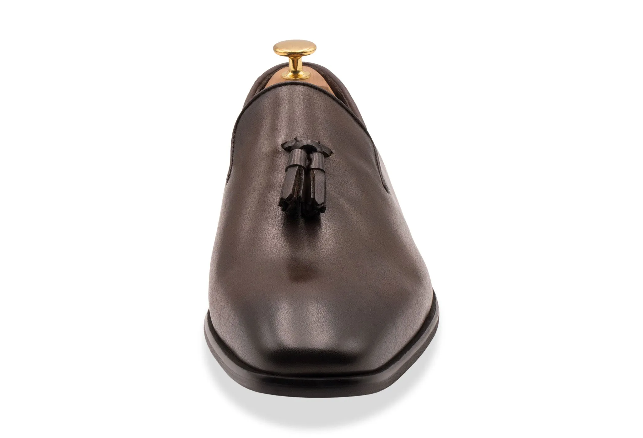 Gloss Finish Polvorines Walnut Wholecut Tassel Loafer