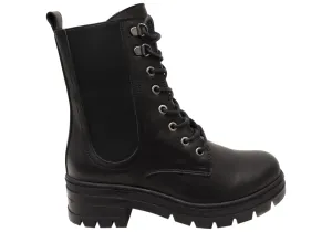 Orizonte Hillcrest Womens European Comfortable Leather Boots Easy Care Stable Support Cold Climate