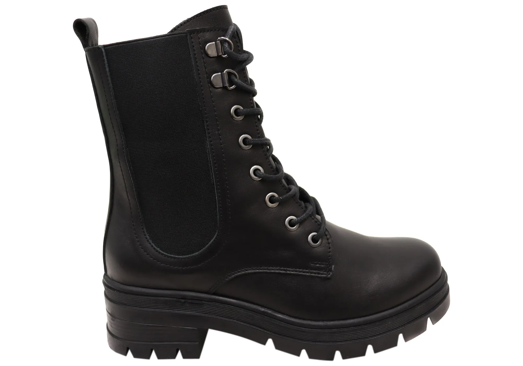 Orizonte Hillcrest Womens European Comfortable Leather Boots Easy Care Stable Support Cold Climate