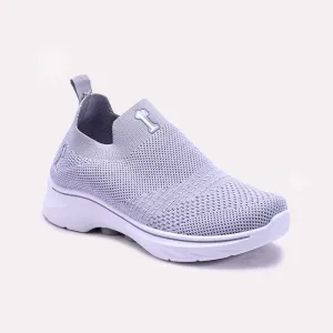 Walking   Friendly Hydrophobic Materials Womens Gray Slip on Sneakers 0440809
