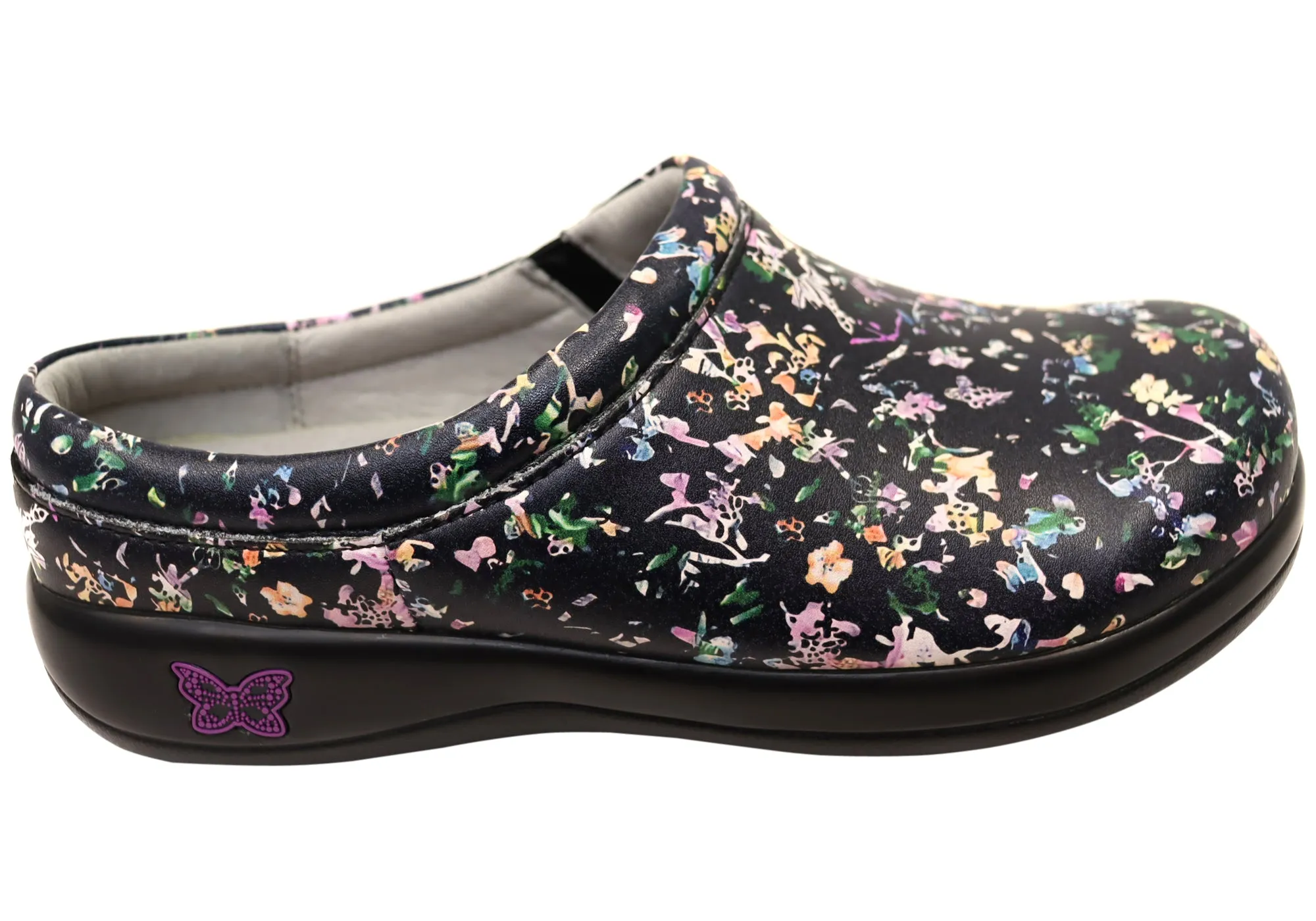 Alegria Kayla Womens Leather Open Back Shoes Wide Base