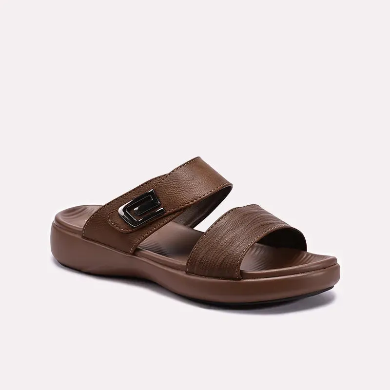 Khaki Mens Casual Slippers 0151159 Slip Resistant Outsole