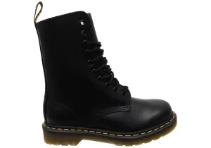 Dr Martens 1490 Black Smooth Unisex Leather Lace Up Fashion Boots Outdoor Mission Fashion Comfort