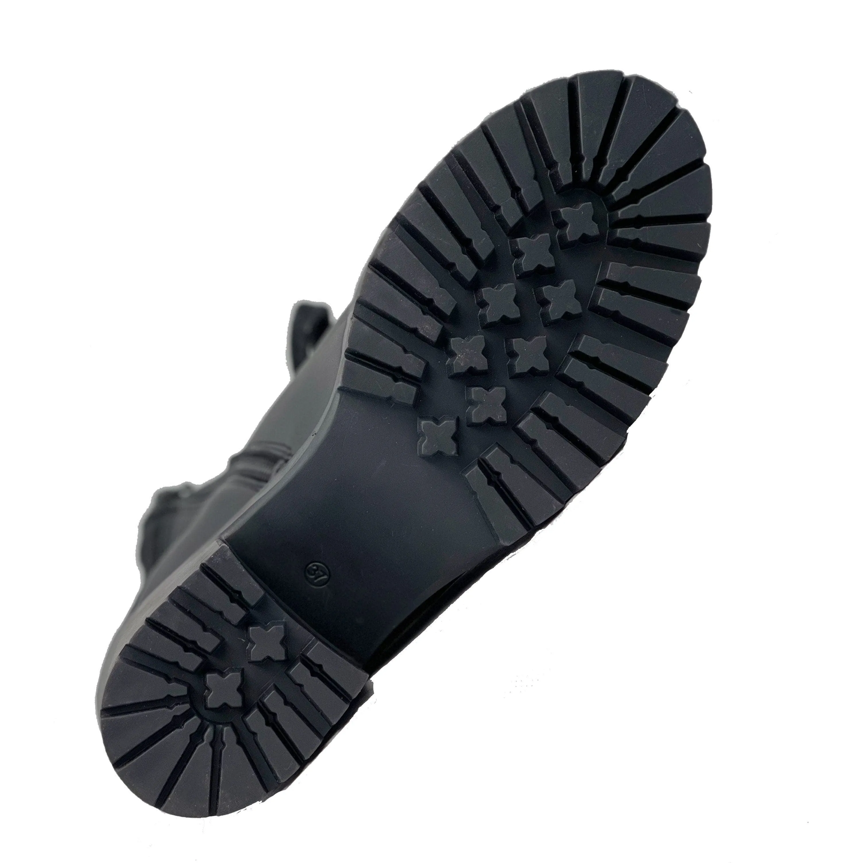 'Pina' vegan-leather lace-up heeled boot for women by Zette Shoes - black Durable Shell Winter Walker Athletic Wear