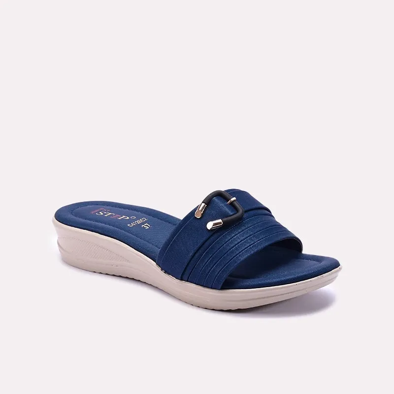 Blue Comfy Casual Slippers 0412852 Long Move Fire Red