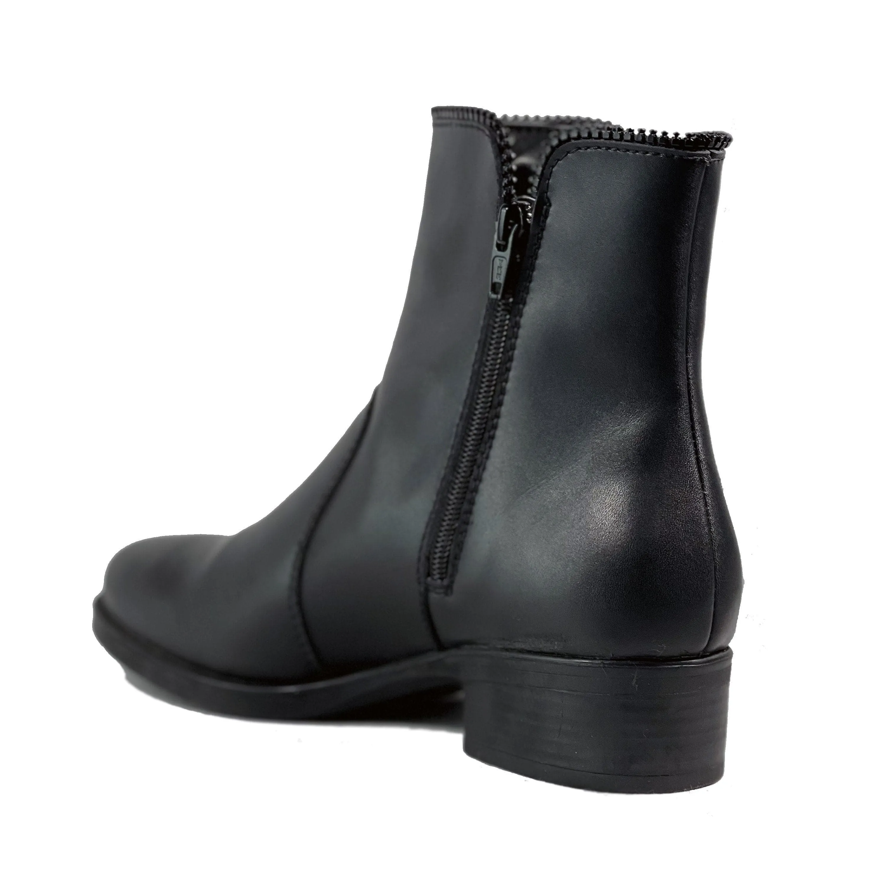 'Amelie' vegan-leather ankle boot by Zette Shoes - black Slip-Resistant Sole