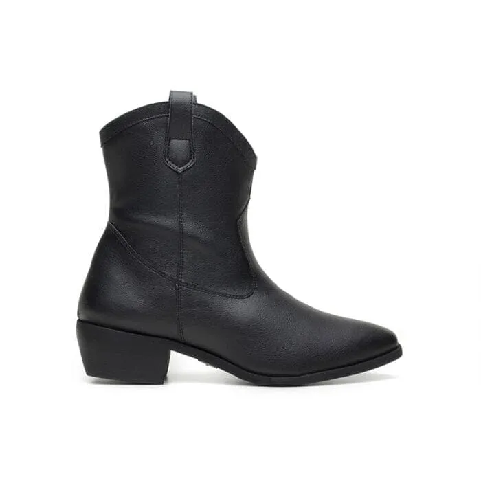 'Valentina' women's western boot by Ahimsa - black Quick Drying Urban Traveler Gold Shine
